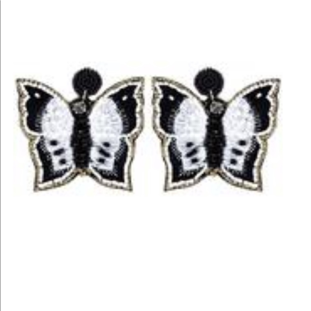 🌻BOGO NEW Butterfly Seed Bead and Embroidery  Earrings